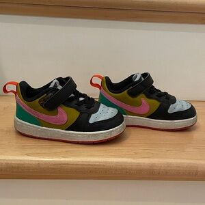 Nike Kids' Black and Pink Sneakers, little kids size 7.5